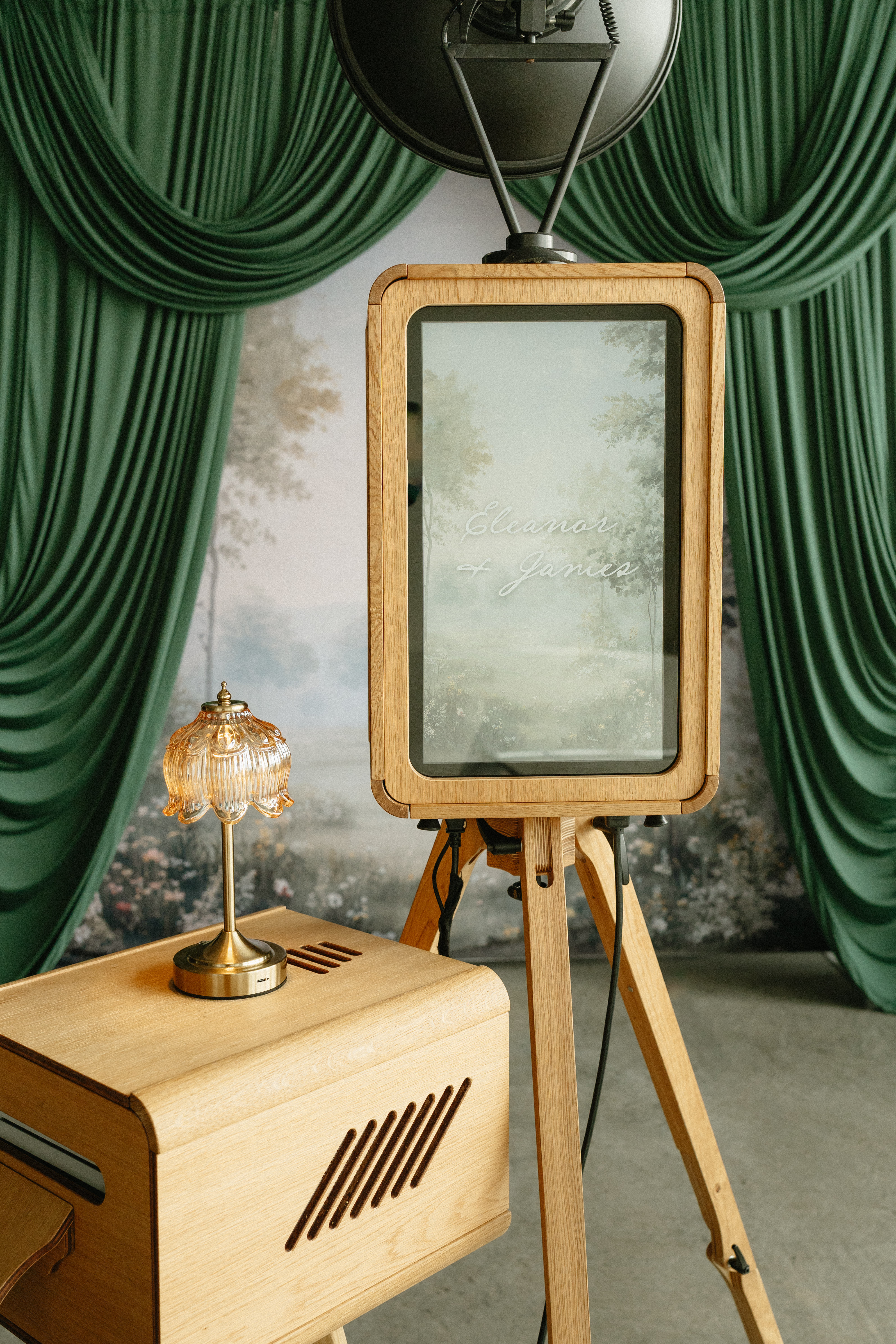 Branded photo booth signage on-site